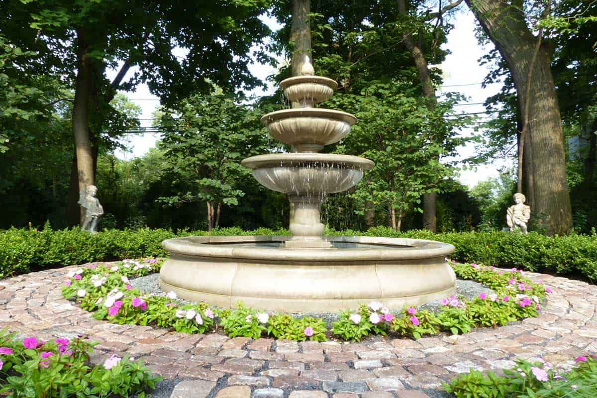Large Multi-Tier Composite Stone Fountain