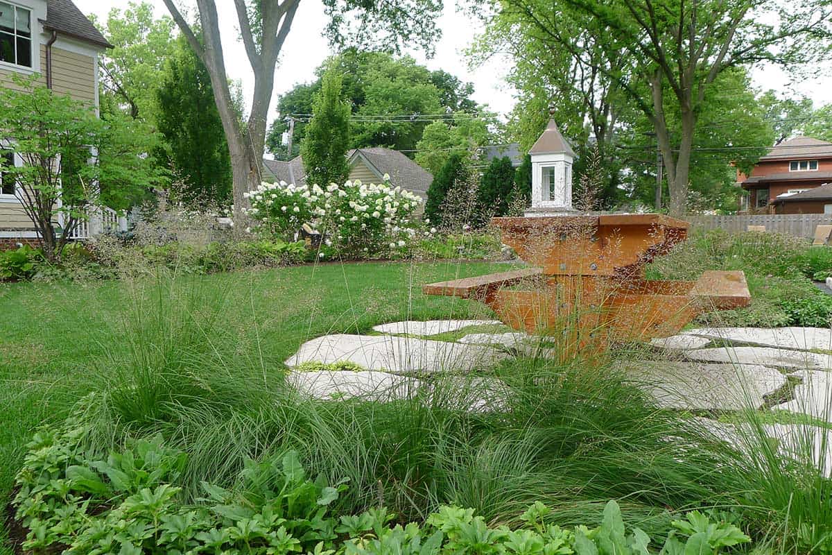 Prairie Dropseed Grass | Exploded Flagstone Patio